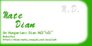 mate dian business card